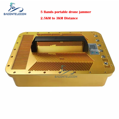 3KM 5 Bänder tragbarer Drohnen-Störsenderblocker 900 MHz 2,4 G GPS1,5 G 5,2 G 5,8 G