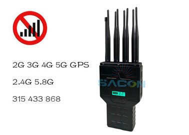 Tragbarer Störsender der Hand-Handy-Signal-Blocker-hohen Leistung 2G 3G 4G GPS 16w 30m