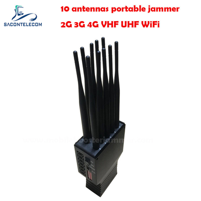 20m Portable Signal Jammer GSM DCS CDMA 3G 4G WLAN 4500mAh