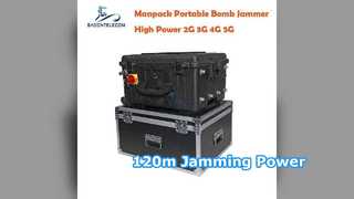75 W 120 m RCIED IED Jammer DC24V RF Manpack