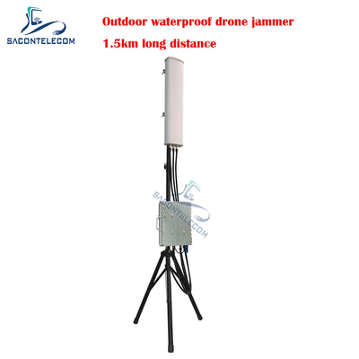 70 W leistungsstarker Drohnen-Signalstörsender für den Außenbereich, fest, wasserdicht, 1,5 km Entfernung