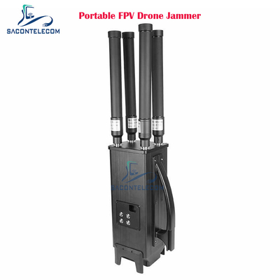 4 Bands 160w Portable FPV Drohnensignalstörgerät 1,5 km Störweite eingebaute Batterie
