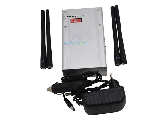 Handheld Digital Cell Phone GPS Jammer mit 6,5 W Ausgangsleistung und 4 Antennen für eine Störreichweite von 300-3000 Quadratmetern