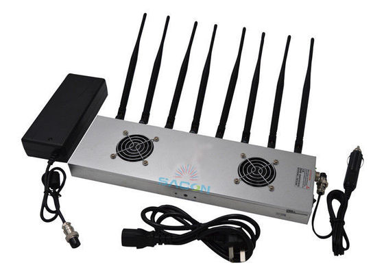 16W Hochleistungs-Signaljammer mit 8 Bändern und 30m Störreichweite für 2G 3G 4G WiFi-Blockierung