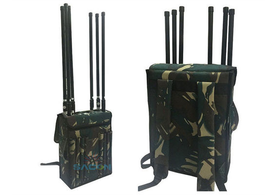 120W 8 Kanäle Manpack Jammer mit 120m Reichweite für VIP-Schutz und Bombeinsatz