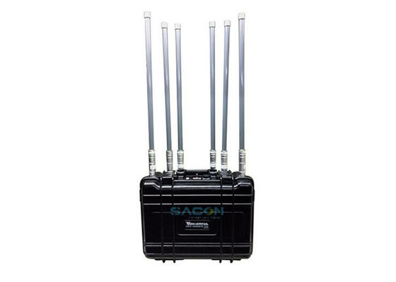 90W Hochleistungs Rucksackstörgerät 6 Kanäle Portable IED Jammer für Streitkräfte und SWAT-Teams
