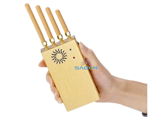 20m Reichweite 4 Antennen 2W Ausgangsleistung Tragbare GPS-Jammer und Signal-Jammer mit Lederkoffer