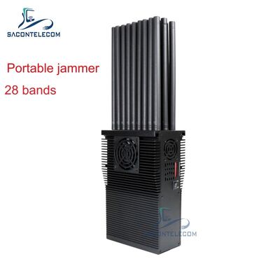 28 Kanäle 28W tragbares Signalstörgerät mit 27 Antennen zur Wireless-Signalblockierung