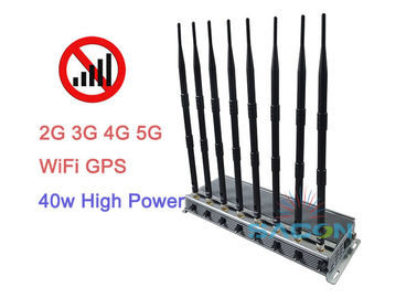 Der hohen Leistung 5G Antennen des Signal-Störsender-Blocker-40w 2G 3G 4G 8 80 Meter Strecken-