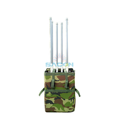6 Antennen 75W 100m Reichweite Manpack Handy Signal Jammer mit eingebautem Akku