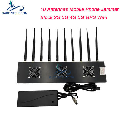 433MHz 40m Reichweite Signal Jammer mit 10 Kanälen und 18W Ausgangsleistung für GPS WiFi Blockierung