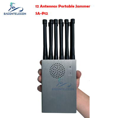 versieht tragbarer Signal-Störsender 12w 12 4G 5G GPS Lojack Nylonradius der rechtssachen-30m mit einem Band