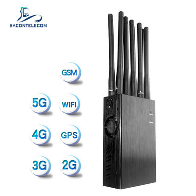 10W Leistung 20m Radius 10 Kanäle Portable Signal Jammer Blocker für WiFi GPS 2G 3G 4G 5G