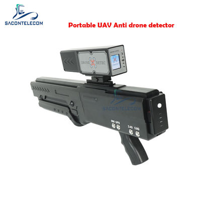 Handheld Drone Signaldetektor 1,8 Zoll LED 2.4G 5.8G 2KM Entfernung eingebaut in Batterie