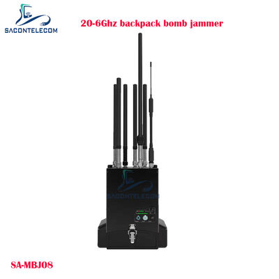 20-6000MHz Manpack Drohnenstörgerät mit 100W Leistung und 40m Störweite Rucksack Bombe Störgerät UAV Signalblocker