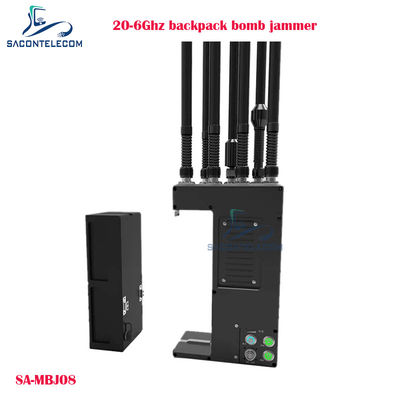 20-6000MHz Manpack Drohnenstörgerät mit 100W Leistung und 40m Störweite Rucksack Bombe Störgerät UAV Signalblocker