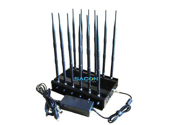 30W Hochleistungs-Störsender mit 12 Bändern und 50m Reichweite zur Blockierung von Mobilfunk- und Funksignalen