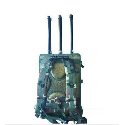 6-Band Handy Signaljammer mit 50-200m Störreichweite und 2 Stunden Betriebszeit - Tragbarer Rucksack-Jammer