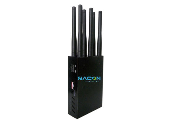 6 Antennen Hochleistungs 3W Portable Signal Jammer mit 20m Reichweite für WiFi GPS 3G 4G Blockierung
