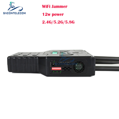 12W Handheld WiFi Bluetooth 2.4G 5.2G 5.8G Mobilfunksignalstörgerät mit 50 Meter Reichweite