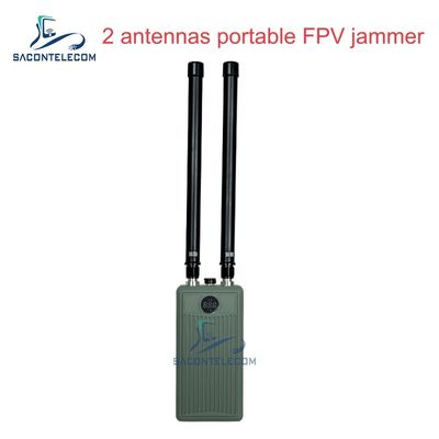 Portable 2 Bands Handheld Anti Drone Jammer mit 60W Ausgangsleistung und 32000Mah Batterie
