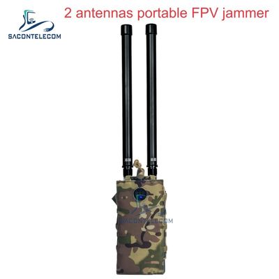 Portable 2 Bands Handheld Anti Drone Jammer mit 60W Ausgangsleistung und 32000Mah Batterie