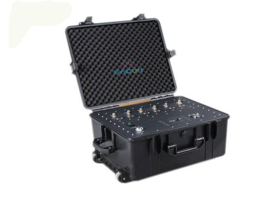 300W Hochleistungs-6-Band-VHF-UHF-Manpack-Jammer mit VSWR-Schutz für Walkie-Talkie