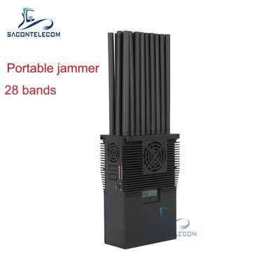 28 Kanäle 28W tragbares Signalstörgerät mit 27 Antennen zur Wireless-Signalblockierung