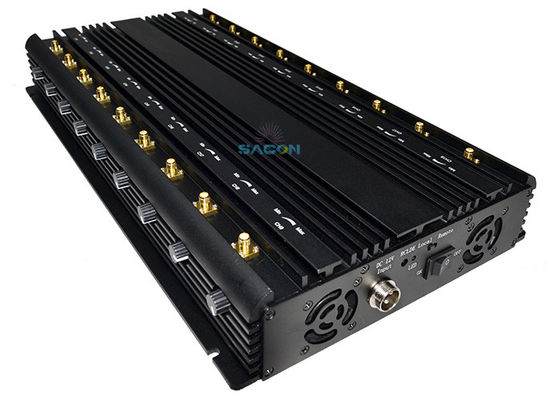 18 Antennen 42W Hochleistungs-Handy-Signalstörer mit 40m Störradius