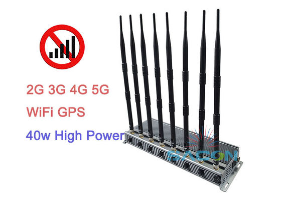 40W Hochleistungs-5G-Signalstörer mit 8 Antennen und 80 Metern Reichweite für sichere Bereiche
