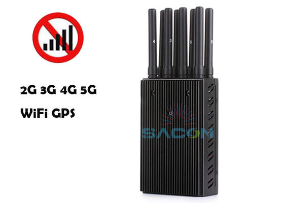 8 Bands Portable Signal Jammer mit 4W Ausgangsleistung und 20m Reichweite für WiFi GPS 2G 3G 4G Blockierung
