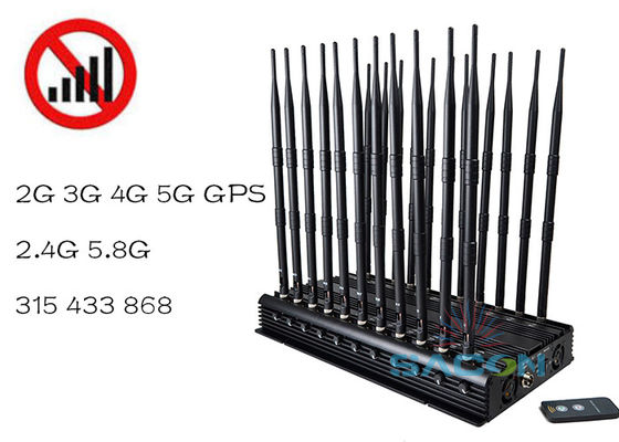 22 Antennen 42W Ausgangsleistung Signalstörgerät mit 40m Störbereich für Mobilfunk- und WLAN-Blocking