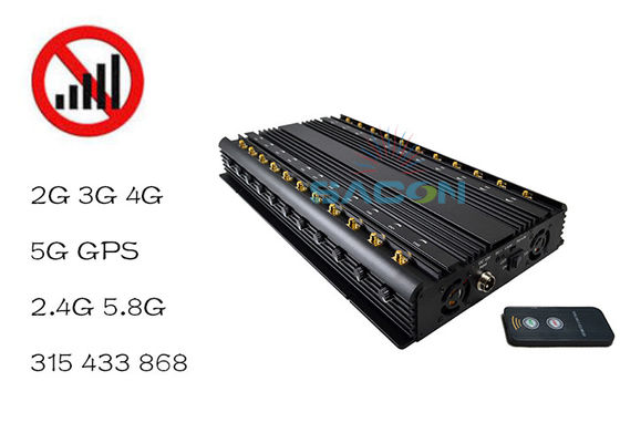 22 Antennen 42W Ausgangsleistung Signalstörgerät mit 40m Störbereich für Mobilfunk- und WLAN-Blocking