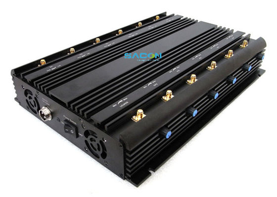 30W Ausgangsleistung 12 Kanäle Wireless Signal Jammer mit Autoadapter Design für Gefängnis Handy Blockierung