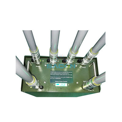 6 Antennen 75W 100m Reichweite Manpack Handy Signal Jammer mit eingebautem Akku