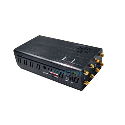 Portable 8-Bands Mobile Signal Jammer mit 8000mAh-Batterie und verstellbarem Dip-Switch für 2G 3G 4G GPS WiFi-Blocking