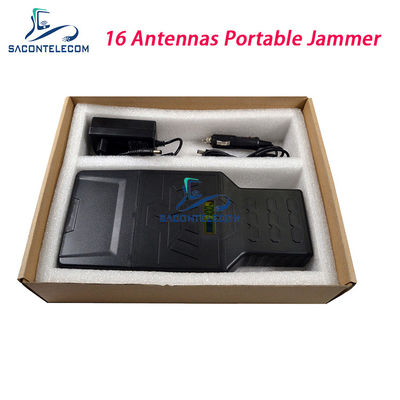 Portable 16-Kanal- 12W-Stromsignalstörgerät und GPS-Blocker für WiFi 2.4G 5.8G Frequenzen