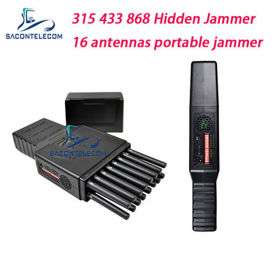 16 Antennen 12000mAh 12W Tragbares Signal-Jammer für 2G 3G 4G 5G GPS WiFi Blockierung