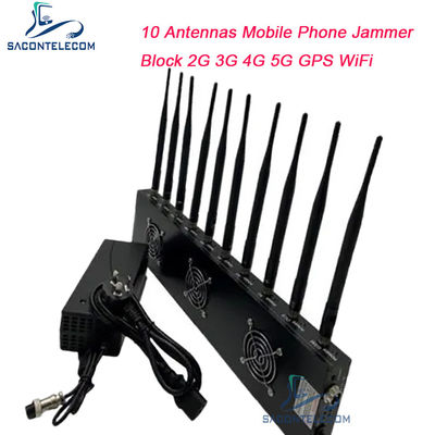 433MHz 40m Reichweite Signal Jammer mit 10 Kanälen und 18W Ausgangsleistung für GPS WiFi Blockierung