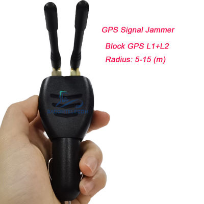 ISO9001 Mini-GPS-Jammerblocker mit 15m Entfernung Omni-Antenne Leichtgewicht für Autoleuchter 12V-24 DC