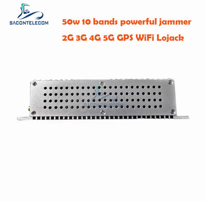 50W Hochleistungs-Desktop-Signalstörgerät mit 10 Antennen und 2 Kühlventilatoren für GSM DCS 3G 4G 5G