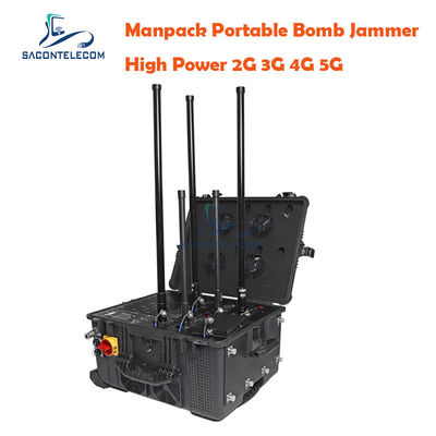 75W Ausgangsleistung 120m Störradius DC24V Stromversorgung IED RF Manpack Jammer für Sicherheitskräfte