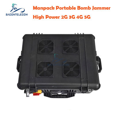75W Ausgangsleistung 120m Störradius DC24V Stromversorgung IED RF Manpack Jammer für Sicherheitskräfte