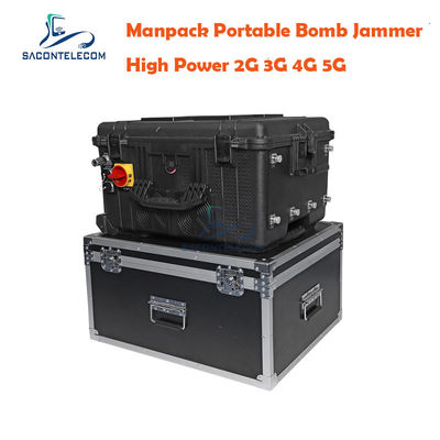 75W Ausgangsleistung 120m Störradius DC24V Stromversorgung IED RF Manpack Jammer für Sicherheitskräfte