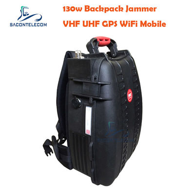 5 Kanäle VHF UHF Manpack Jammer mit 120m Abstand und eingebaute Batterie für tragbare Signalblockade
