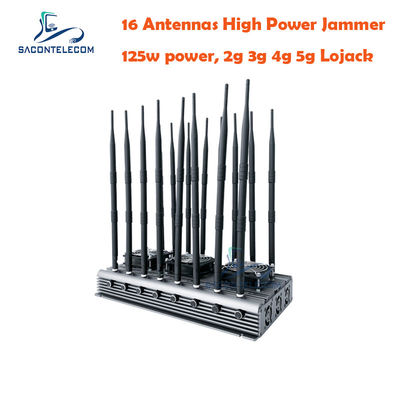 16 Antennen 125W Leistung 40m Radius Desktop WLAN Signal Jammer für Multiband-Blockierung