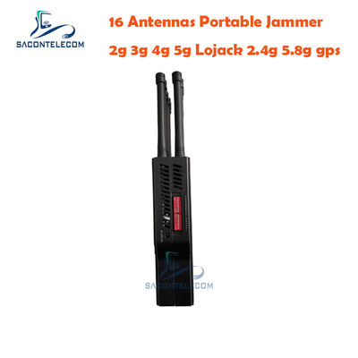 16 Antennen 16W 4G LTE 5G Lojack Tragbares Signal-Jammer mit 30m Reichweite und Handheld-Design