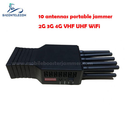 10W Leistung 10 Antennen 20m Radius Tragbares Signalstörgerät Handheld GPS WiFi Blocker