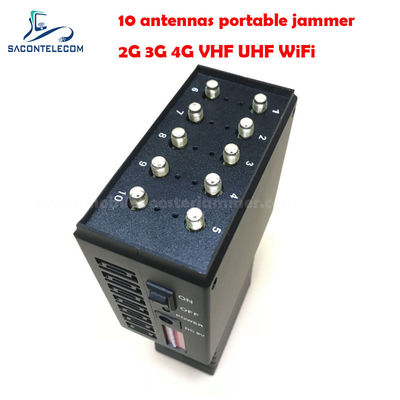 10W Leistung 10 Antennen 20m Radius Tragbares Signalstörgerät Handheld GPS WiFi Blocker