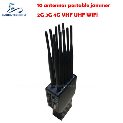 20m Radius Portable Signal Jammer mit 4500mAh Batterie und 10 Kanälen für GSM DCS CDMA 3G 4G WiFi